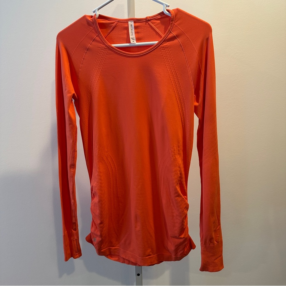 Athleta Speedlight Long Sleeve Women's Top Coral Size Medium